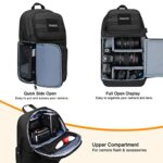MOSISO Camera Sling Bag, DSLR/SLR/Mirrorless Tactical Camera Crossbody Bag Case Photography Slingpack with Tripod Holder & Removable Modular Inserts Compatible with Canon/Nikon/Sony/Fuji, Black