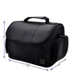 Deluxe Large Digital Camera / Video Padded Carrying Bag / Case for Nikon, Sony, Pentax, Olympus Panasonic, Samsung, and Canon DSLR Cameras & eCostConnection Microfiber Cloth