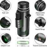 80×100 Monocular-Telescope Monoculars for Adults High Powered with Smartphone Adapter Telescope Hunting Wildlife Bird Watching Travel Camping Hiking