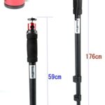 SoudElor 69.3” Aluminum Monopod & Tripod Ball Head,Metal Foot pin with Case for Camera,Camcorder,Phone,Travel