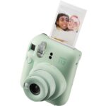Fujifilm Instax Mini 12 Instant Camera Mint Green + MiniMate Accessory Bundle & Compatible Custom Case + Fuji Instax Film Value Pack (50 Sheets) Designer Photo Album (Mint Green)
