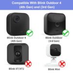 Wall Mount for Blink Outdoor 4 (4th Gen) & Blink Outdoor (3rd Gen), 3 Pack Weatherproof Protective Housing and 360° Adjustable Mount with Sync Module 2 Mount (Blink Camera Not Included, Black)