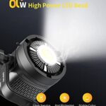 RALENO 80W LED Video Light, 7200Lux 5600K CRI95+ Photography Lighting on Continuous Output Lighting, Studio Lights with Efficiency Cooling Fan and Bowens Mount for YouTube Outdoor Video Recording