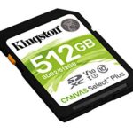 Kingston 512GB SDXC Canvas Select Plus 100MB/s Read Class 10 UHS-I U1 V30 Memory Card (SDS2/512GB)