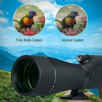 Gosky HD Spotting Scope 20-60x 80mm with Tripod and Smartphone Adapter, BAK 4 Prism Spotter Scopes for Bird Watching Target Shooting Hunting Wildlife Scenery