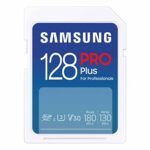 SAMSUNG PRO Plus Full Size 128GB SDXC Memory Card + Reader, Up to 180 MB/s, Full HD & 4K UHD, UHS-I, C10, U3, V30 for DSLR, Mirrorless Cameras, PCs, MB-SD128SB/AM, 2023