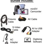 miniDV Transfer Bundle for Digitizing miniDV Tapes, Includes miniDV Camcorder and USB Adapter
