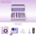 Case Compatible with ESOXOFFORE for Dylanto for Anchioo for WEEFUN for GKTZ Instant Print Camera for Kids, Film Camera Storage Holder Organizer for Print Paper, Accessories (Box Only) – Purple