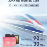 JUANWE 128GB Micro SD Card 2 Pack microSDXC Memory Card with SD Adapter C10 U3 A1 V30 Memory Card SD Card Pink, 128GB