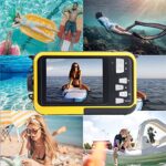 Waterproof Digital Camera, Underwater Camera for Snorkeling, 2.7K 48MP Full HD Under Water Camera with Selfie HD Dual Screens, 10FT Water Camera for Photography on Vacation