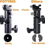 FOTYRIG Camera Speedlite Mount Flash Stand Bracket Umbrella Mount Holder Shoe Mount Compatible with Nikon Pentax Olympus Nissin Metz and Other Speedlite Flashes E Type-2 Pack