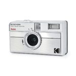 KODAK EKTAR H35N Half Frame Film Camera, 35mm, Reusable, Focus-Free, Bulb Function, Built-in Star Filter, Coated Improved Lens (Film & AAA Battery are not Included) (Striped Silver)