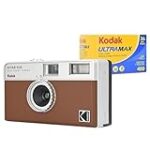 KODAK EKTAR H35 Half Frame Film Camera (Brown) Bundle with Kodak Ultramax 400/36EXP 35mm Roll Film