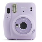 Fujifilm Instax Mini 11 Instant Film Camera, Fuji Instax Mini Film 10 Sheets, Color Frames for Mini Prints, Gift Bundle (Lilac Purple)