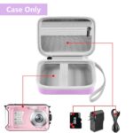 Leayjeen Waterproof Digital Camera Case Compatible with YISENCE/HICSHON/Trsunow/EUXOR/Yiffecal/ZNIARAKL10FT 30MP FHD 1080P Waterproof Camera,Fill Light Underwater Camera for Snorkeling- Purple(Case)