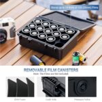 JJC Professional Waterproof 135 Film Case with 15 Pieces Film Canister,IP 67 Waterproof 35mm Film Case Storage for 15 Rolls 35mm Film,Anti-Shock Film Roll Case Holder for Travel (Film Not Included)