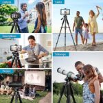 Tripod for Camera, 72 inch Tall Camera Tripod & Monopod with Remote, Professional Heavy Duty Tripod Stand for DSRL Cameras, Cell Phones, ipad, Compatible with Canon, Nikon, Sony Black