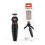 Manfrotto MTPIXIMII-B, PIXI Mini Tripod with Handgrip for Compact System Cameras, for DSLR, Mirrorless, Video, Made in Italy, Technopolymer and Aluminum, Black