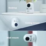 SOVMIKU CB2 2k AI Tracking Security Camera for Home,Pet Camera Indoor, Baby Monitor,360° View Pan/Tilt Surveillance Camera, Two Way Audio,Night Vision,Easy to Setup,Audible Alarm,2.4GHz Wi-Fi,SD Slot