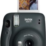 Fujifilm Instax Mini 11 Camera + Fuji Instant Instax Film (40 Sheets) & Includes Case + Assorted Frames + Photo Album + 4 Color Filters and More Bundle (Gray Black)