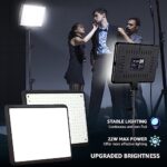 2-Pack Photography Lighting Kit, NiceVeedi 22W LED Video Light Kit, 2900-7000K Studio Light with Tripod Stand, 73″ Stream Light for Video Recording