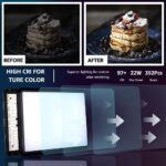 2-Pack Photography Lighting Kit, NiceVeedi 22W LED Video Light Kit, 2900-7000K Dimmable Studio Light with Tripod Stand, 73″ Stream Light for Video Recording