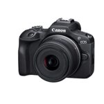 Canon EOS R100 RF-S18-45mm F4.5-6.3 is STM Lens Kit, Mirrorless Camera, RF Mount, 24.1 MP, Continuous Shooting, Eye Detection AF, Full HD Video, 4K, Lightweight, Wi-Fi, Bluetooth, Content Creation