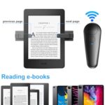 UNIBITRI RF Remote Control Page Turner for Kindle Paperwhite Kobo eReaders, Remote Page Turner for Phone iPad iOS Android Tablets Taking Reading Novels Taking Accessories, Black