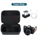 Canboc Digital Camera Case for Femivo/IWEUKJLO/VETEK/VJIANGER 4K 48MP Vlogging Camera for Photography and Video, Mesh Pocket fit Batteries, USB Cable, SD Card, Black (Case Only)