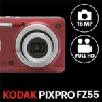 KODAK PIXPRO FZ55-BK 16MP Digital Camera 5X Optical Zoom 28mm Wide Angle 1080P Full HD Video 2.7″ LCD Vlogging Camera. Bundle with SD Card and Slinger Camera Bag