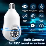 Noahcam Light Bulb Security Cameras Wireless Outdoor 5g, 2K Lightbulb Cameras for Home Security Indoor, Eagle Eye Camera 360 for E27 Light Skoct 24/7 Motion Detection Color Night Vsion 2 Pack