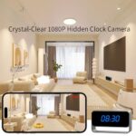 HiSpyCam Hidden Camera Clock, FHD 1080P Spy Camera, WiFi Nanny Cam for Home Indoor Security, Discreet Wireless Cam