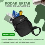 Reusable Film Camera 35mm Bundle Includes Kodak Ektar H35 Half Frame Film Camera Color Sage Kodak Ultramax 400 Camera Films with Branded Microfiber Cleaning Cloth and Camera Bag by USEFILL5