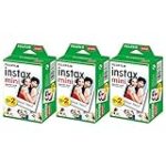 Fujifilm Instax Mini Instant Daylight Film ISO 800, 3 x Twin Packs, (60 Exposures)