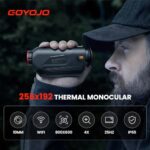 GOYOJO Thermal Monocular, 256×192 (25 Hz) Thermal Imaging Monoscope Camera for Adults, 10mm Focal Lens Vision Goggles Thermal Scopes for Night Hunting Camping