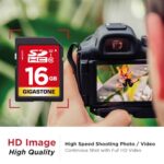 Gigastone 16GB SD Card UHS-I U1 Class 10 SDHC Memory Card High-Speed Full HD Video Canon Nikon Sony Pentax Kodak Olympus Panasonic Digital Camera