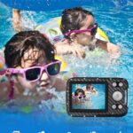 YEEIN 4K 48MP Underwater Camera, 16FT Waterproof Digital Camera with 32GB Card, Compact 18X Zoom Waterproof Camera for Snorkeling Swimming Vacation