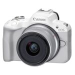 Canon EOS R50 Mirrorless Vlogging Camera (White) w/RF-S18-45mm F4.5-6.3 is STM Lens, 24.2 MP, 4K Video, Subject Detection & Tracking, Compact, Smartphone Connection, Content Creator