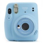 Fujifilm Instax Mini 11 Instant Film Camera Sky Blue, Fuji Instax Mini Film 10 Sheets, Color Frames for Mini Prints, Gift Bundle