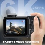 64MP 6K25FPS Rugged Waterproof Dustproof Shockproof Point and Shoot Digital Camera with 32GB Card (Orange)