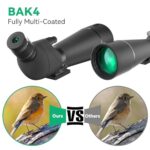 Gosky Updated 20-60×85 Dual Focusing Spotting Scopes with Tripod, Carrying Bag and Quick Phone Holder – BAK4 High Definition Waterproof Spotter Scope for Bird Watching Wildlife Scenery