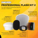 MagMod Professional Flash Kit 2 | Photography Lighting Flash Diffuser Set | Magnetic Light Diffuser Attachments | Lightweight MagMod Modifiers | Superior Light Control