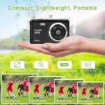 Digital Camera | FHD 1080P Camera | Digital Point and Shoot Camera | with 8X Zoom Anti Shake | Compact Small Camera | for Boys Girls Kids (Black)