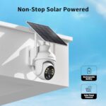 SEHMUA 2K Solar Security Cameras Wireless Outdoor, 2 Pack 360° View Pan/Tilt WiFi Security Camera Outside with Color Night Vision,Easy to Install, PIR Alarm, 2-Way Audio, Cloud/SD Storage