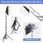 SLOW DOLPHIN Photography Studio Softbox Lighting Kit with 16″X16″ Softbox and 3 Colors Temperature 85W LED Bulb with Remote,Professional Photo Studio Equipment for Portrait,Video YouTube (1PACK)