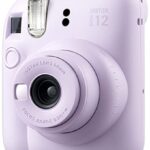 Fujifilm Instax Mini 12 Instant Film Camera Lilac Purple, Fujifilm Instax Mini Twin Pack Instant Film 20 Sheets, Case, Accessory Bundle