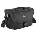 Lowepro LP37142, Nova 200 AW II Messenger Case, Camera Bag, Customizable, Portable, Fits 1-2 Pro DSLR with attached 24-105mm, Compact Drone, 3-5 Additional Lenses, Flash, Black