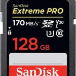 SanDisk 128GB SecureDigital Extreme PRO SDXC UHS-I Card C10,U3,V30 170MB/s – Pack of 5 – with Memory Card Reader