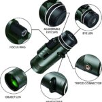 80×100 Monocular-Telescope High Powered Monocular for Adults Monocular for Smartphone Adapter Monocular Telescope Hunting Wildlife Bird Watching Travel Camping Hiking Green