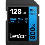 Lexar 128GB High-Performance 800x UHS-I SDHC Memory Card Blue Series – (4-Pack)